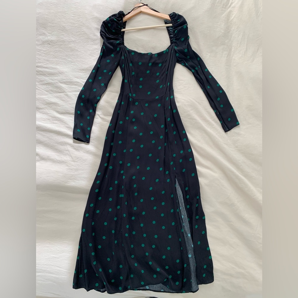 & other stories black midi dress w/ slit NWT